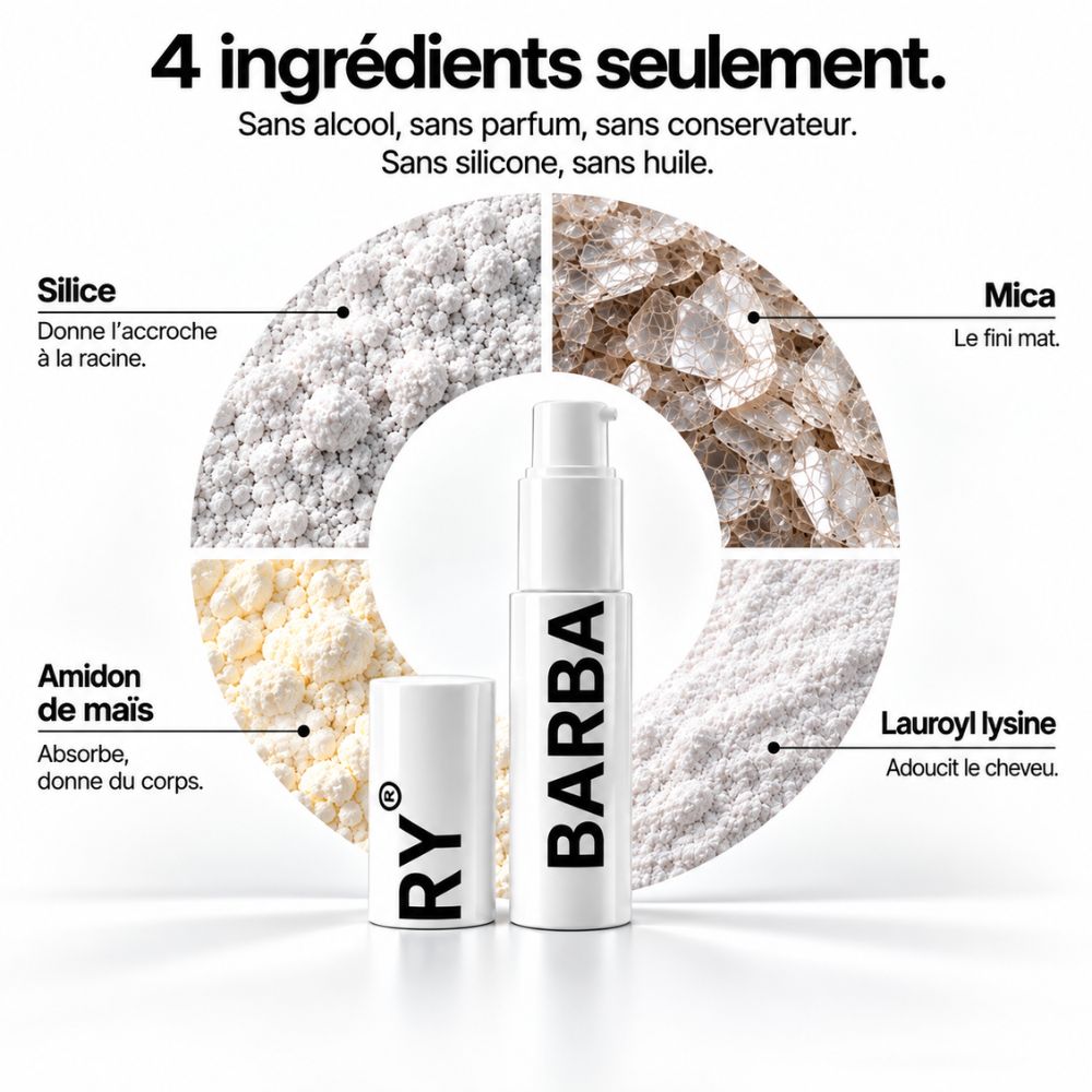 Ingrédient poudre coiffante barbary 